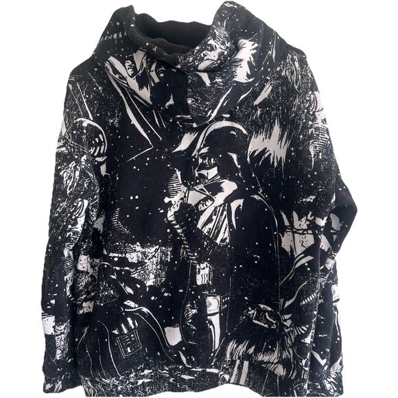 STAR WARS  DARTH VADER  All Over  Pullover Hoodie Kids Size 12/14 - Picture 4 of 4